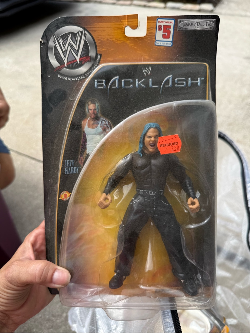 WWE Jeff Hardy Figure - Black Outfit, Blue Hair( set 4 collective)